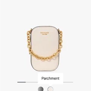 Kate Spade Cream Crossbody Bag with Gold Chain